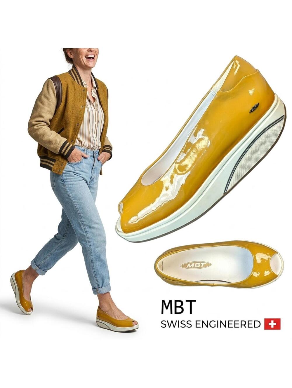 MBT Kianga Women Dress Slip-On Shoes China Rocker Sole US 6